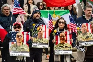 Boston protest supporting Iran war